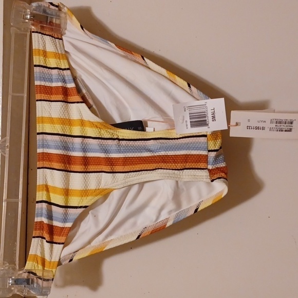 NWT MINKPINK Multi Color Stripes Bikini Bottoms - Size S - Picture 1 of 11